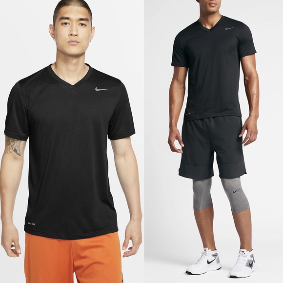 Nike Other - Nike Dri Fit Legend 2.0 V-neck Black Tee T-Shirt NWT